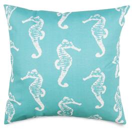 Majestic Home - Pillow 20x20 Sea Horse Teal - Blue