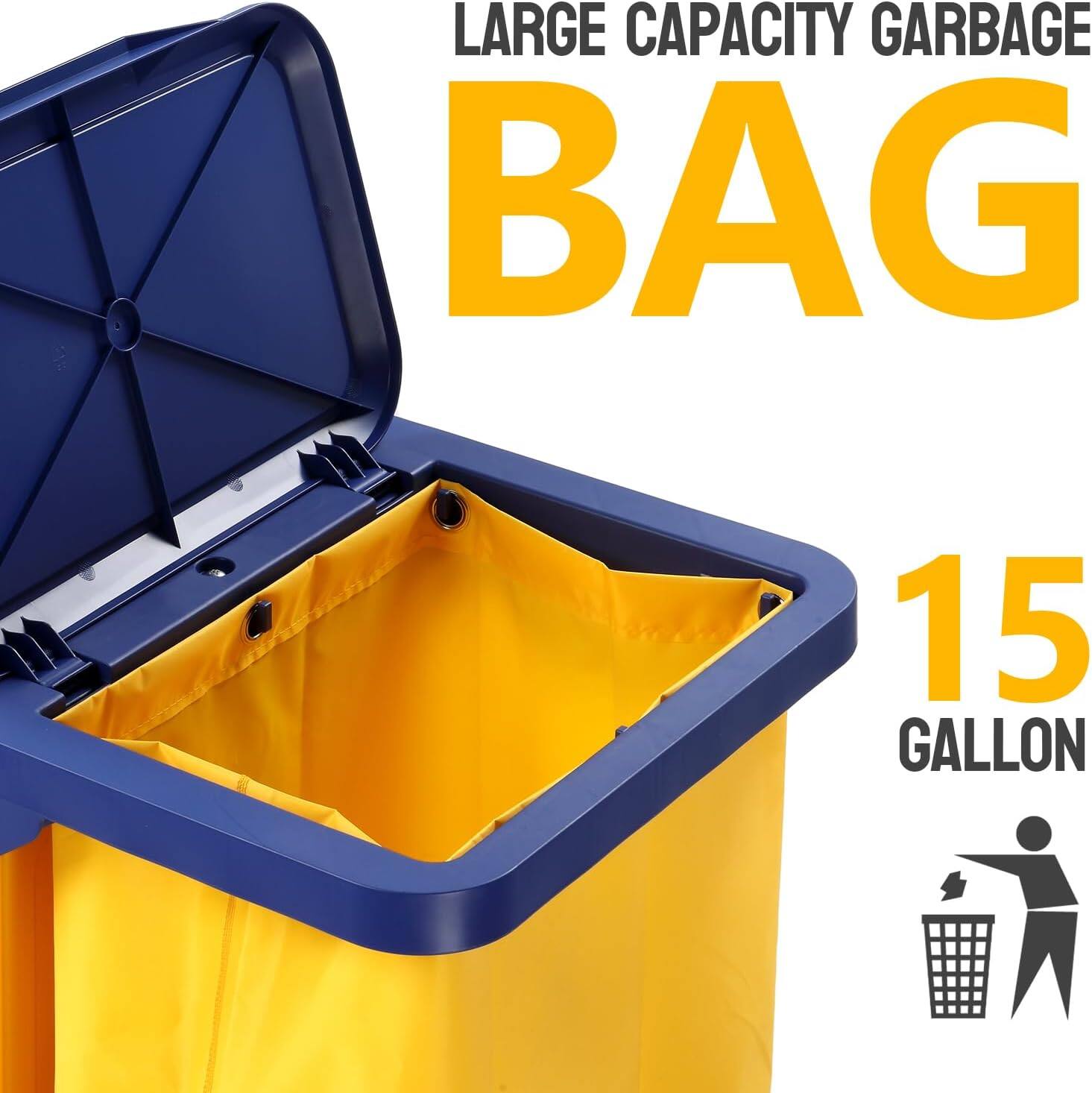 LARGE CAPACITY GARBAGE BAG  
15 GALLON