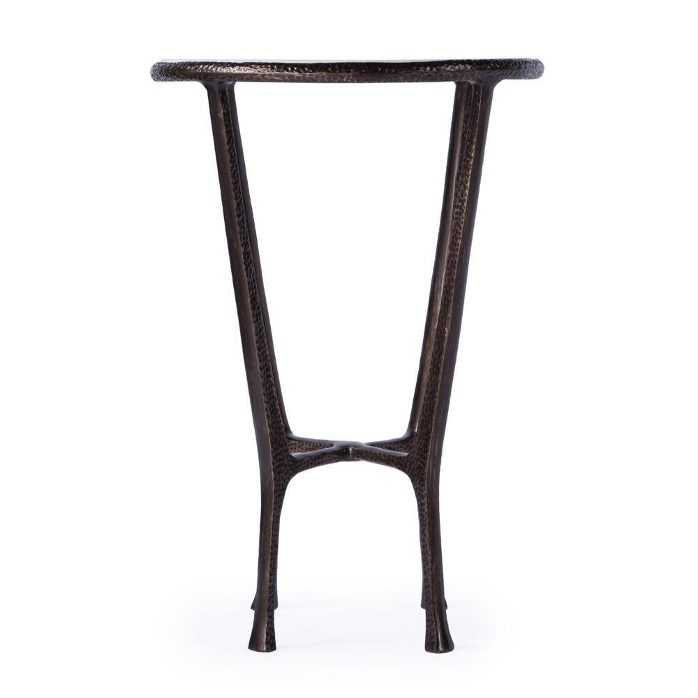 Left. Butler Specialty - Lania Outdoor Marble Side Table - Bronze.