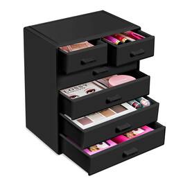 Sorbus - 6 Drawer Makeup Organizer Case - Black