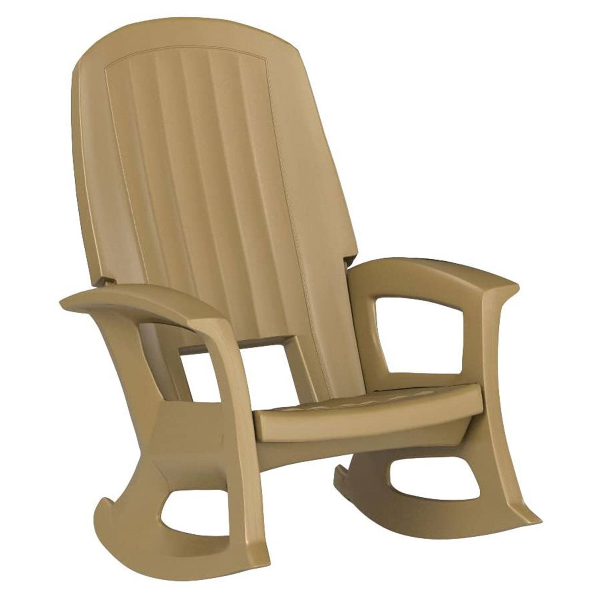 Alt View 1. Semco - Semco Plastics Rockaway Heavy Duty All Weather Outdoor Rocking Chair (4 Pack) - Taupe.
