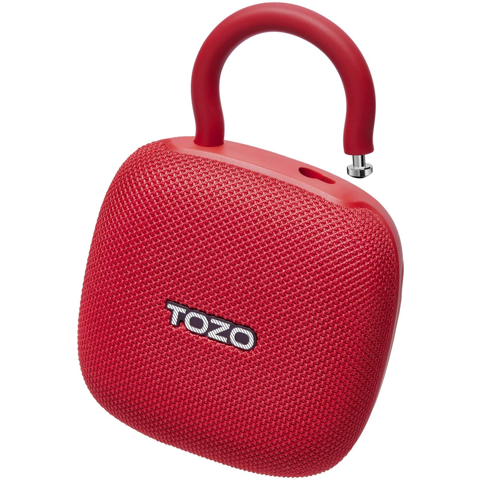Front. TOZO - TOZO PE1 Portable Bluetooth Speaker – IPX8 Waterproof, 10W Sound, 32H, Fast Charge, Built-In Carabiner - Red.