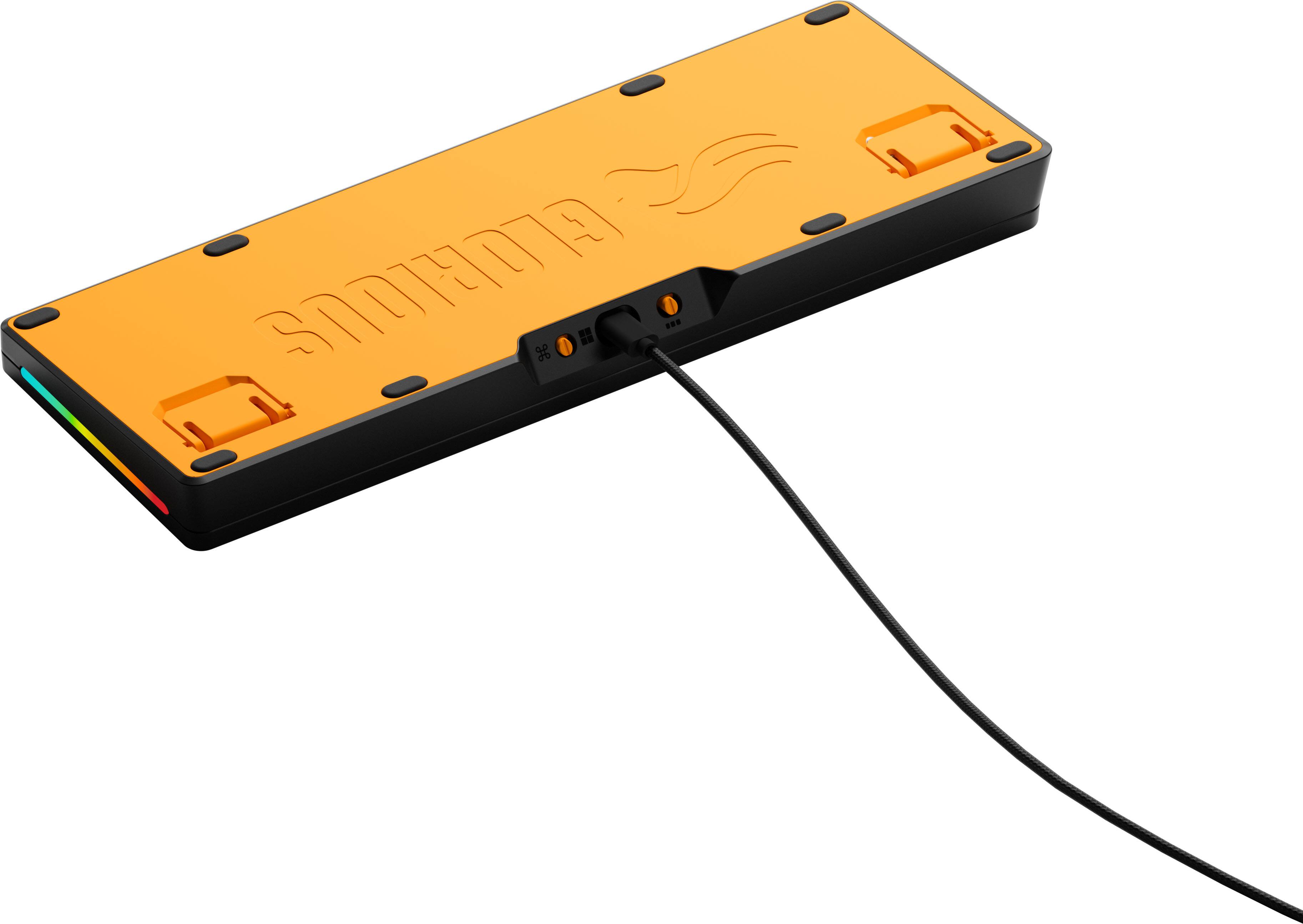 Back. Glorious - GMMK 3 HE 65% Wired Hall-Effect Linear Switch Gaming Keyboard with Rapid Trigger and Adjustable Actuation - Black.