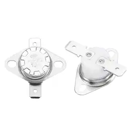 Unique Bargains - 2pcs KSD301 Thermostat 190°C/374°F 10A Normally Closed N.C Thermal Cutoff Switch for Microwaves/Oven Ceramic - Silver