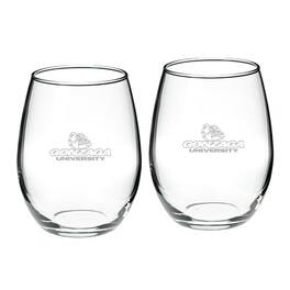 Jardine - Gonzaga Bulldogs 2-Piece 21oz. Stemless Wine Glass Set - Multicolor
