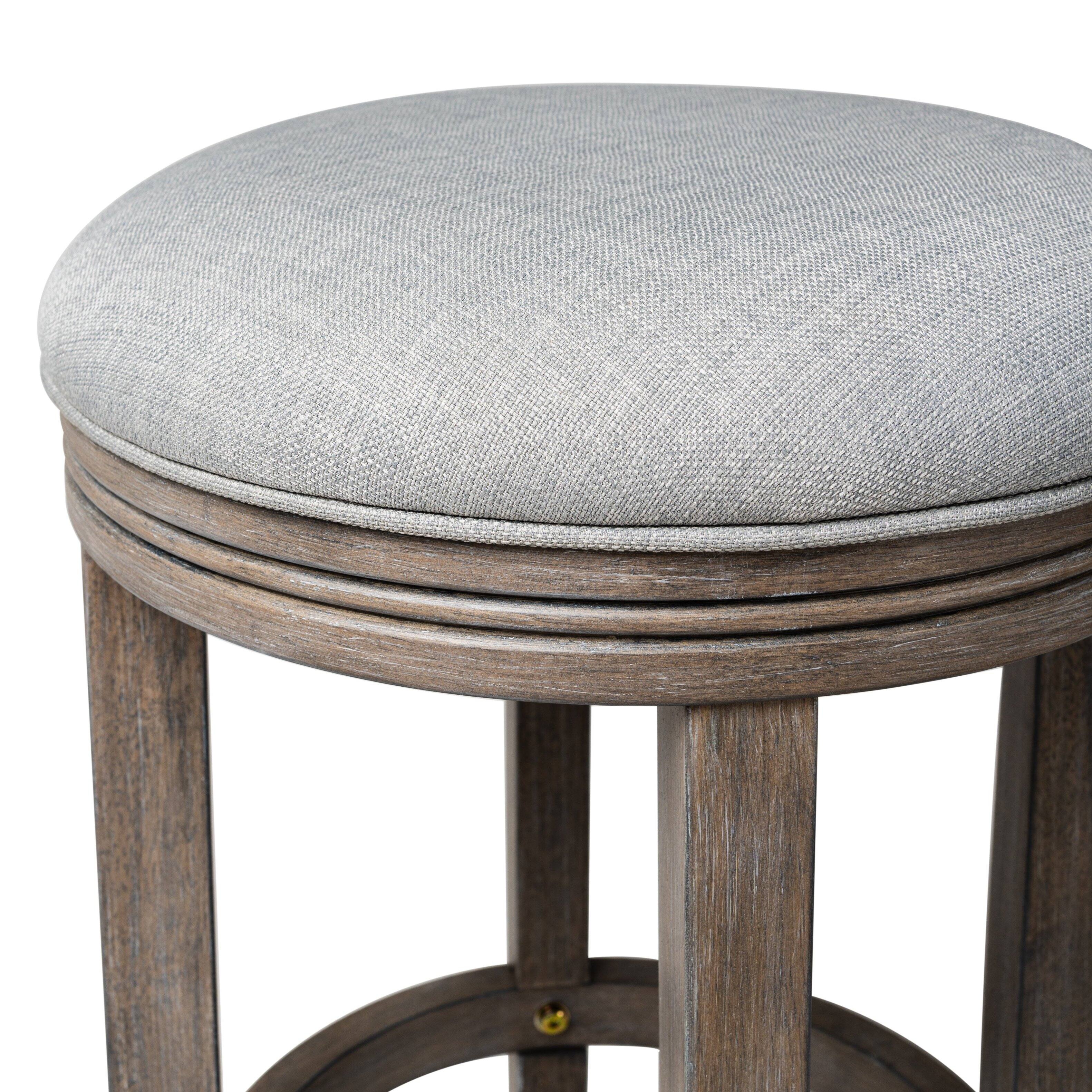 Alt View 6. Maven Lane - 26" Eva Counter Stool in Reclaimed Oak Finish with Fabric Upholstery - Reclaimed Oak.