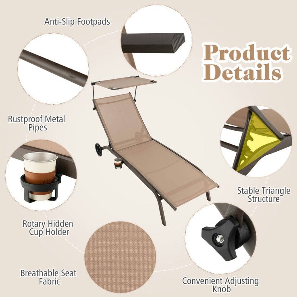 Product Details

- Anti-Slip Footpads
- Rustproof Metal Pipes
- Stable Triangle Structure
- Rotary Hidden Cup Holder
- Breathable Seat Fabric
- Convenient Adjusting Knob