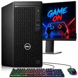 Dell - Refurbished Excellent - OptiPlex Tower Gaming Desktop PC | Intel i5-10500 | 16GB RAM | 1TB SSD | Nvidia GTX 1660s | 22" LED | Wi-Fi | Win11 - Black