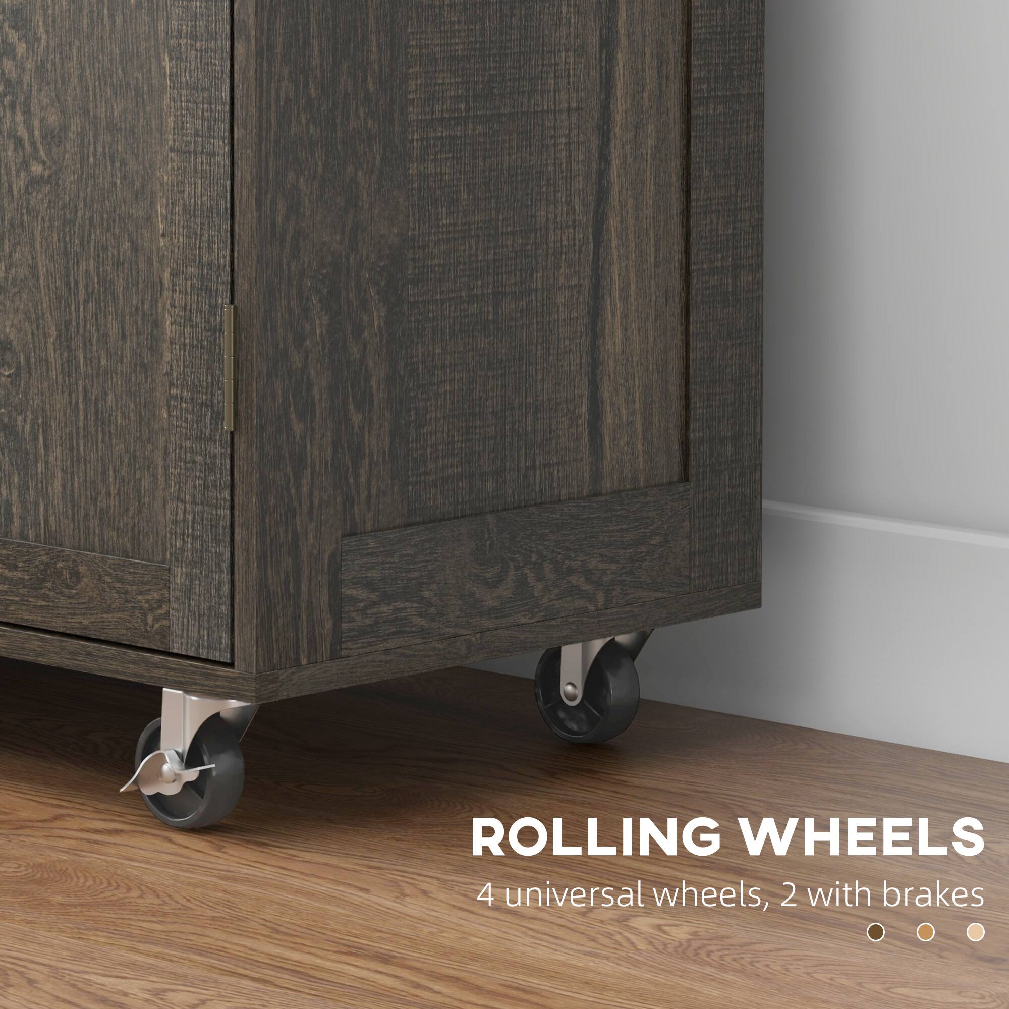 ROLLING WHEELS  
4 universal wheels, 2 with brakes