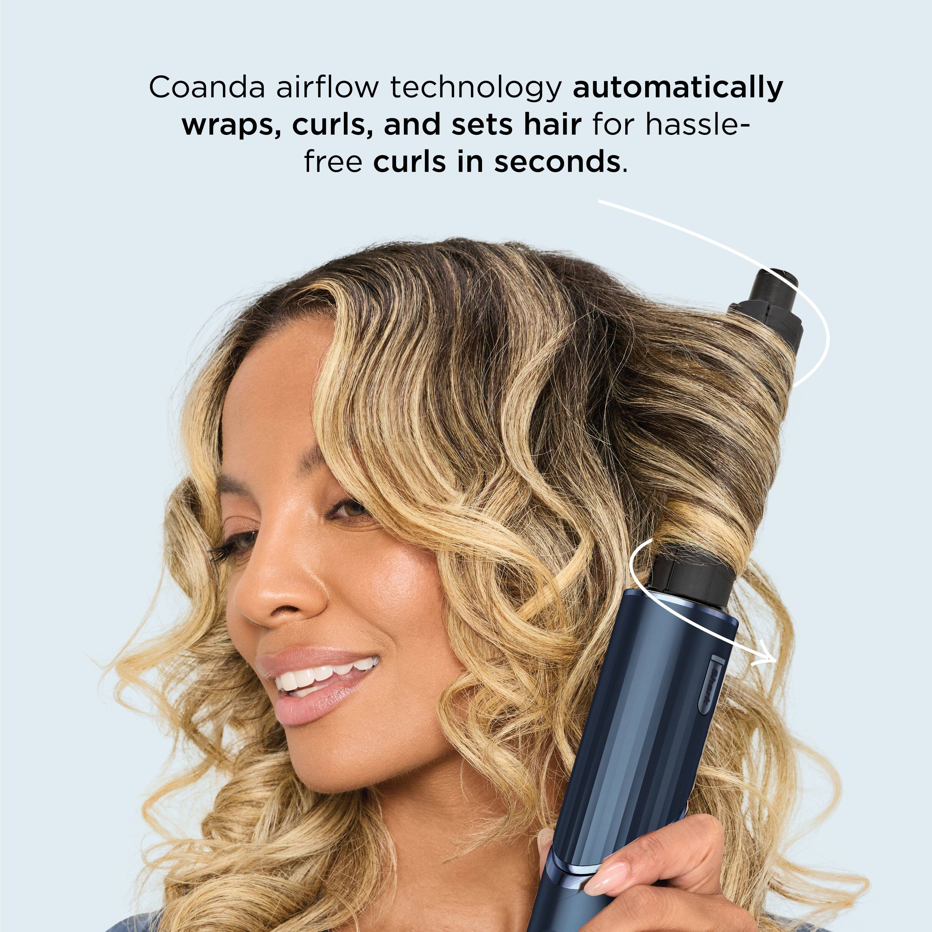 Coanda airflow technology automatically wraps, curls, and sets hair for hassle-free curls in seconds.