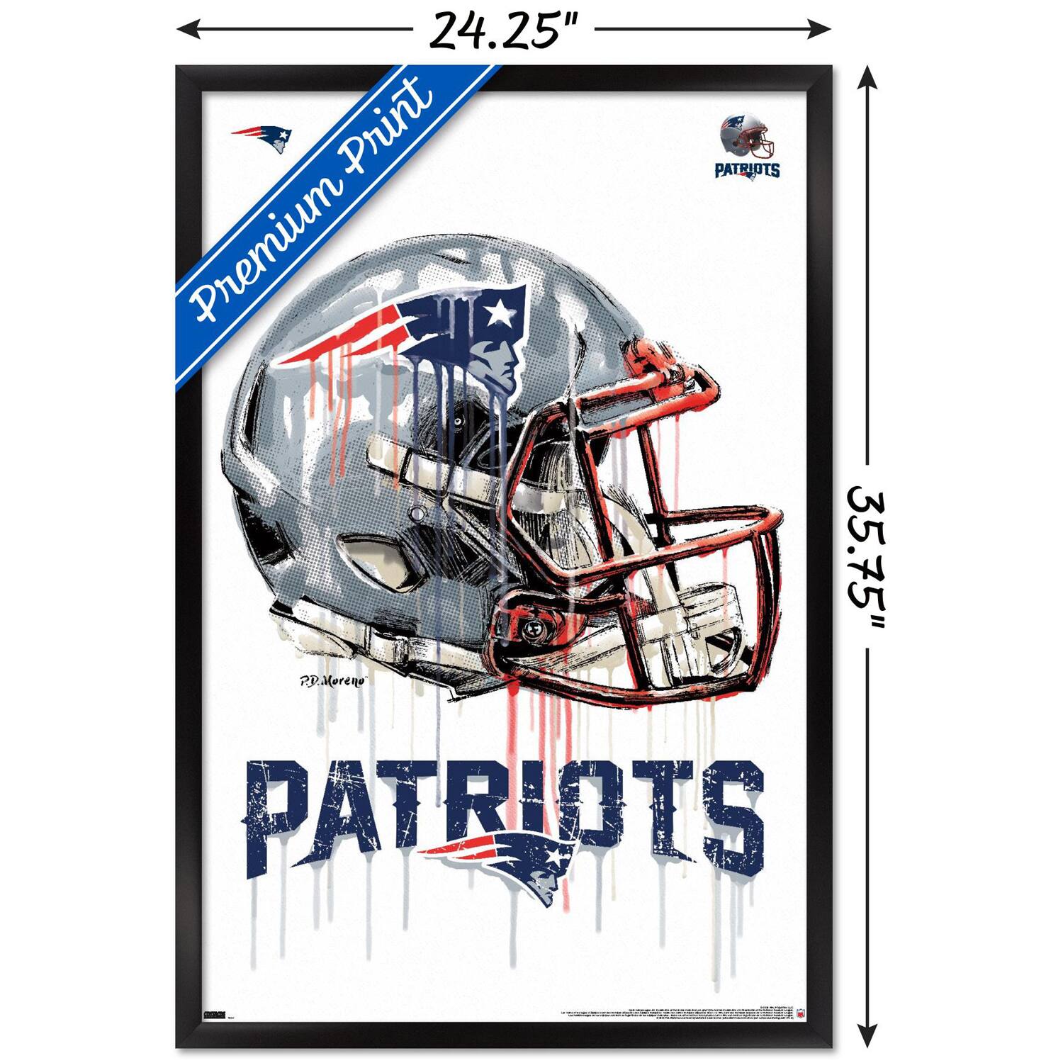 24.25" x 35.75"  
Premium Print  
PATRIOTS  
P.D. Moreno