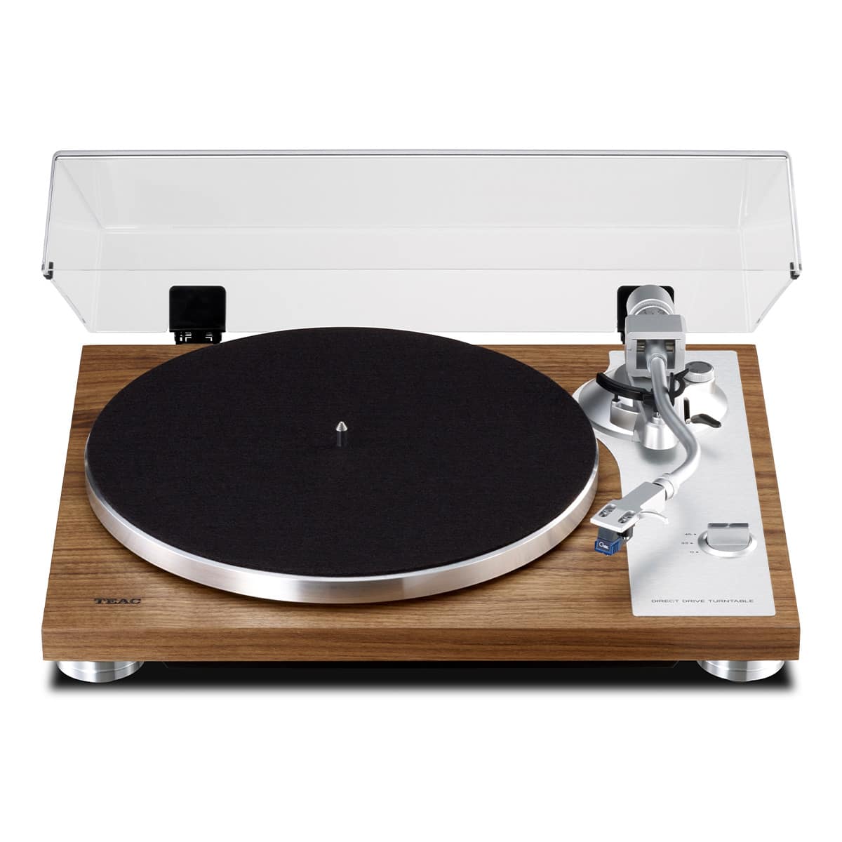TEAC - TN-4D-SE Direct-Drive Turntable with SAEC Tonearm, Built-In Phono Amp, and Pre-Installed Sumiko MM Cartridge - Walnut