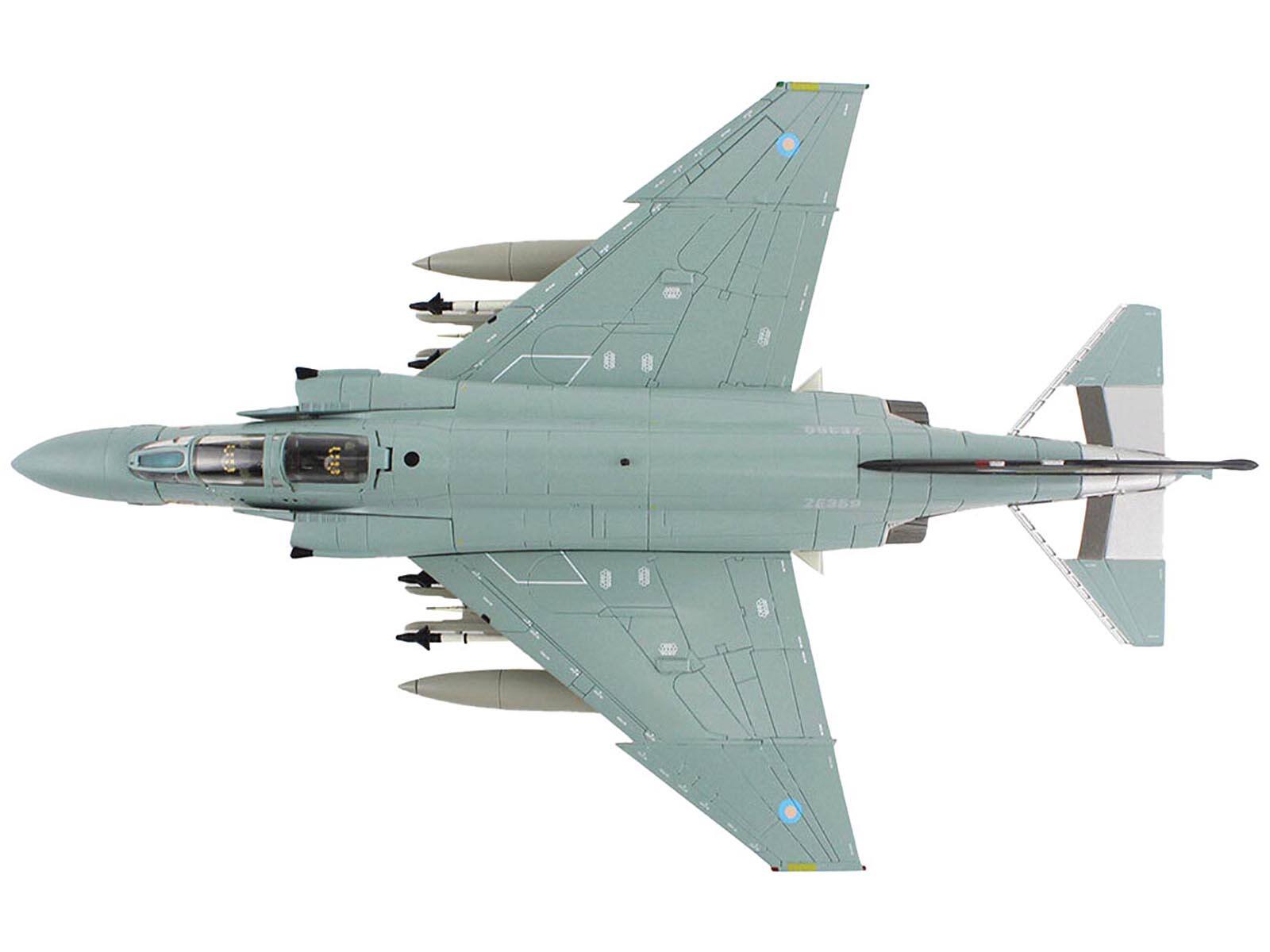 Left. Hobby Master - McDonnell Douglas F-4J(UK) Phantom II ZE359 AF Wattisham England British Royal Air Force Air Power Series 1/72 - Blue.