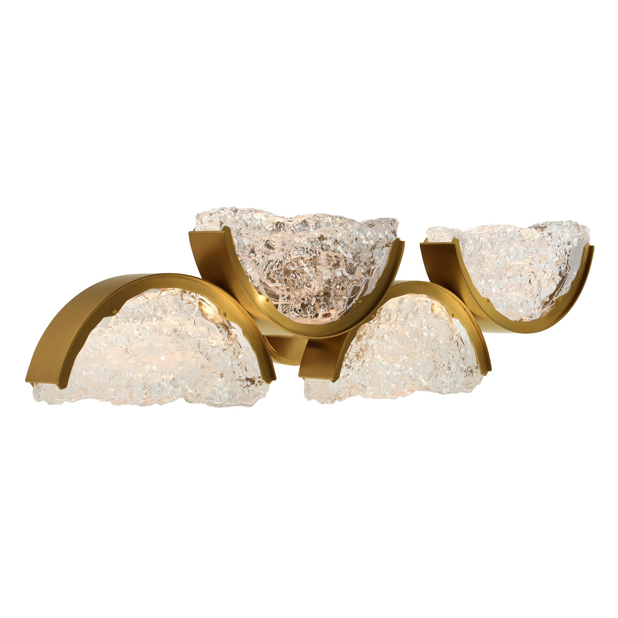 Back. CWI Lighting - Moon Integrated LED Brass Wall Light - Brass.