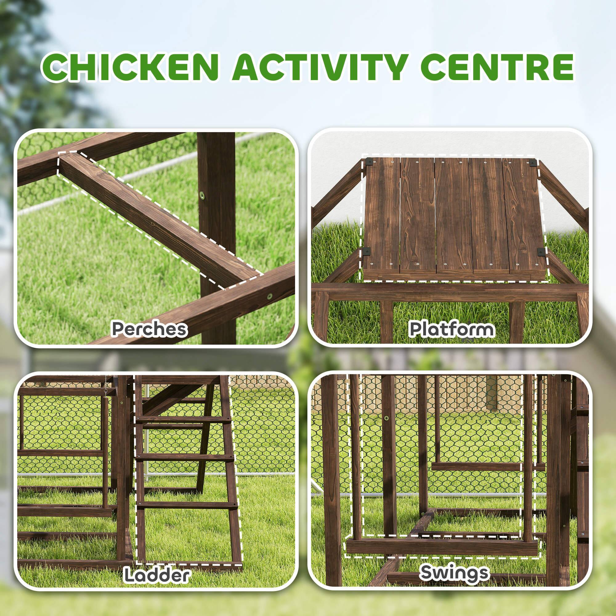 CHICKEN ACTIVITY CENTRE

Perches

Platform

Ladder

Swings