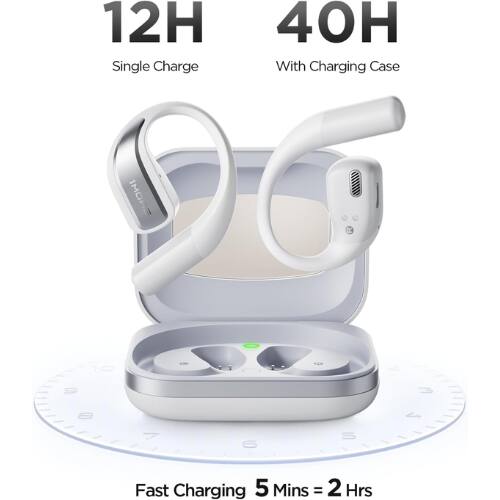 12H Single Charge  
40H With Charging Case  
Fast Charging 5 Mins = 2 Hrs