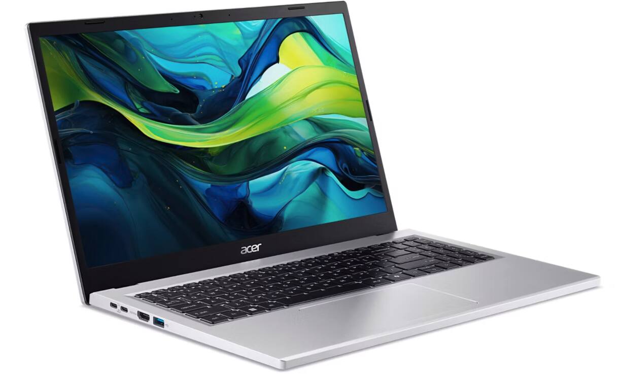 Angle. Acer - Acer Aspire Go 15 AG15-71P AG15-71P-59PZ 15.6" Notebook - Full HD - 60 Hz - Intel Core i5 13th Gen i5-13420H - 16 GB - Silver.