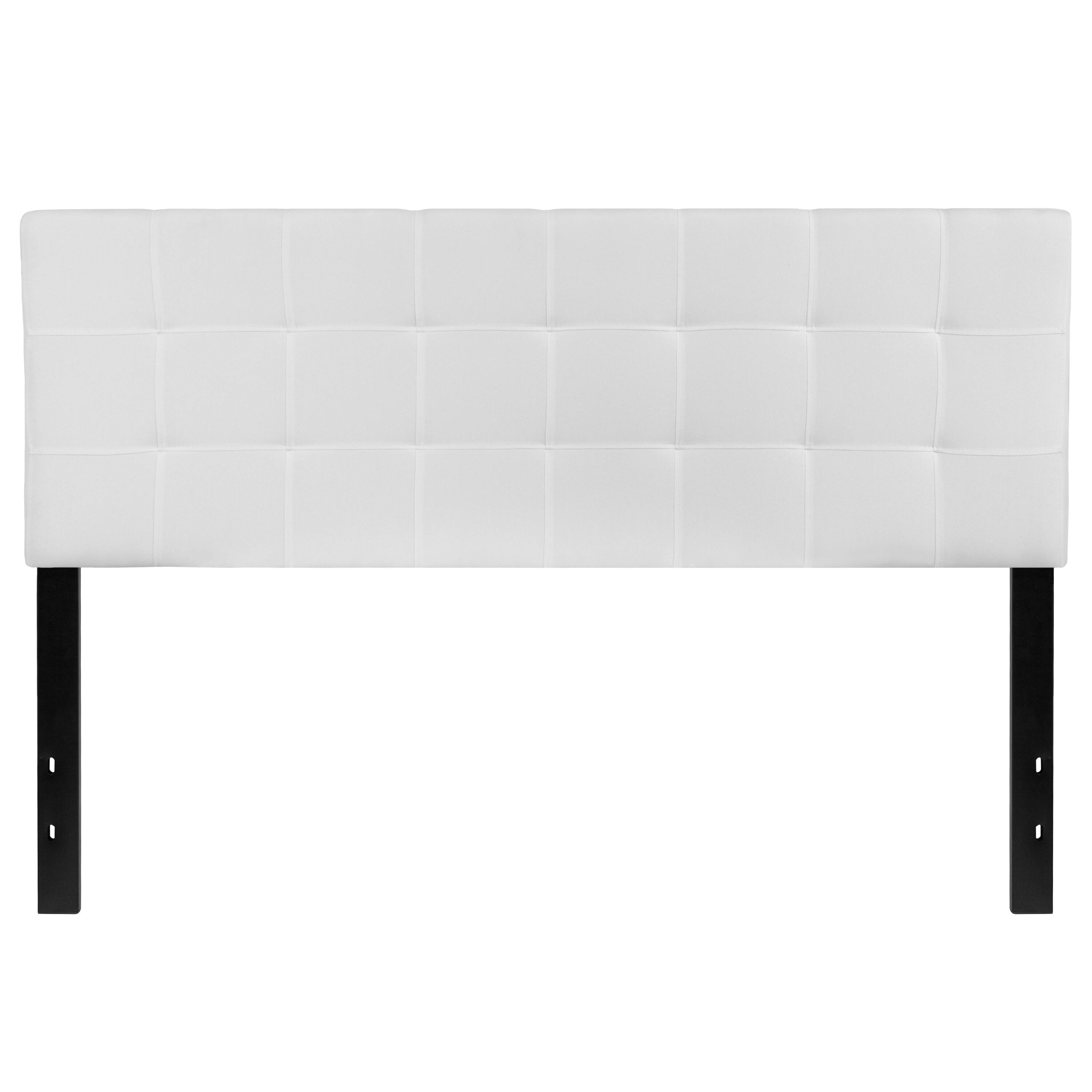 Alt View 5. Emma + Oliver - Quilted Tufted Upholstered Headboard - White.