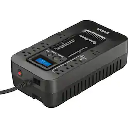 CyberPower - EC650LCD Ecologic 650VA/390W Energy Efficient LCD Desktop ECO UPS - Black