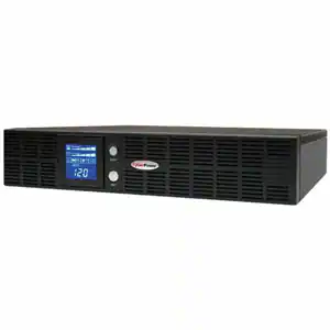 Front. CyberPower - Smart App Intelligent LCD OR1500LCDRM2U 1500VA UPS - Black.