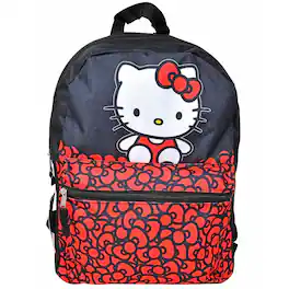 UPD - Hello Kitty Nylon Backpack 16" School Bookbag for Girls ages 3+ - Multicolored