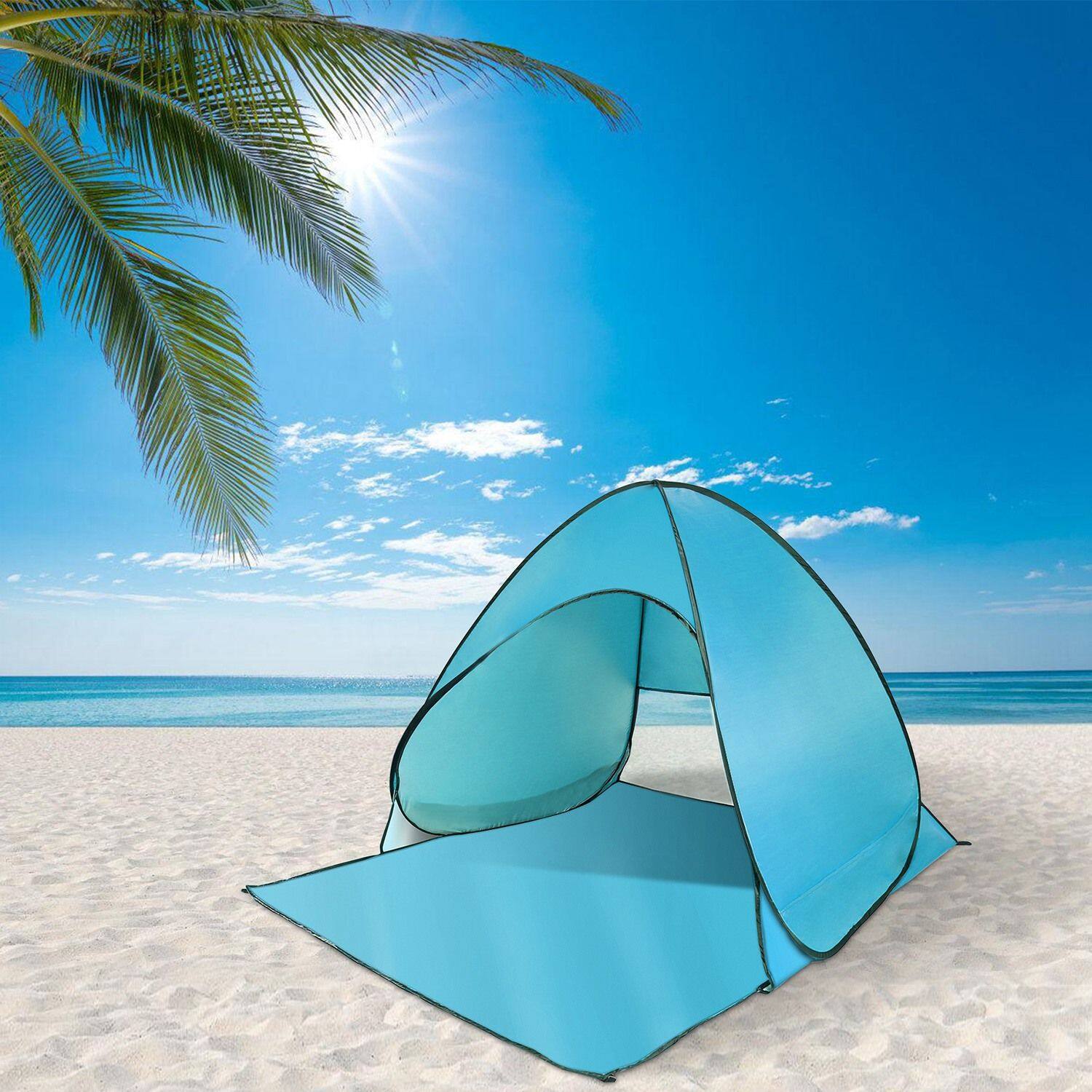 Alt View 2. Loheer - Loheer Pop Up Beach Tent UV Protection Sun Shade Shelter Water Resistant Portable Canopy Green - Green.