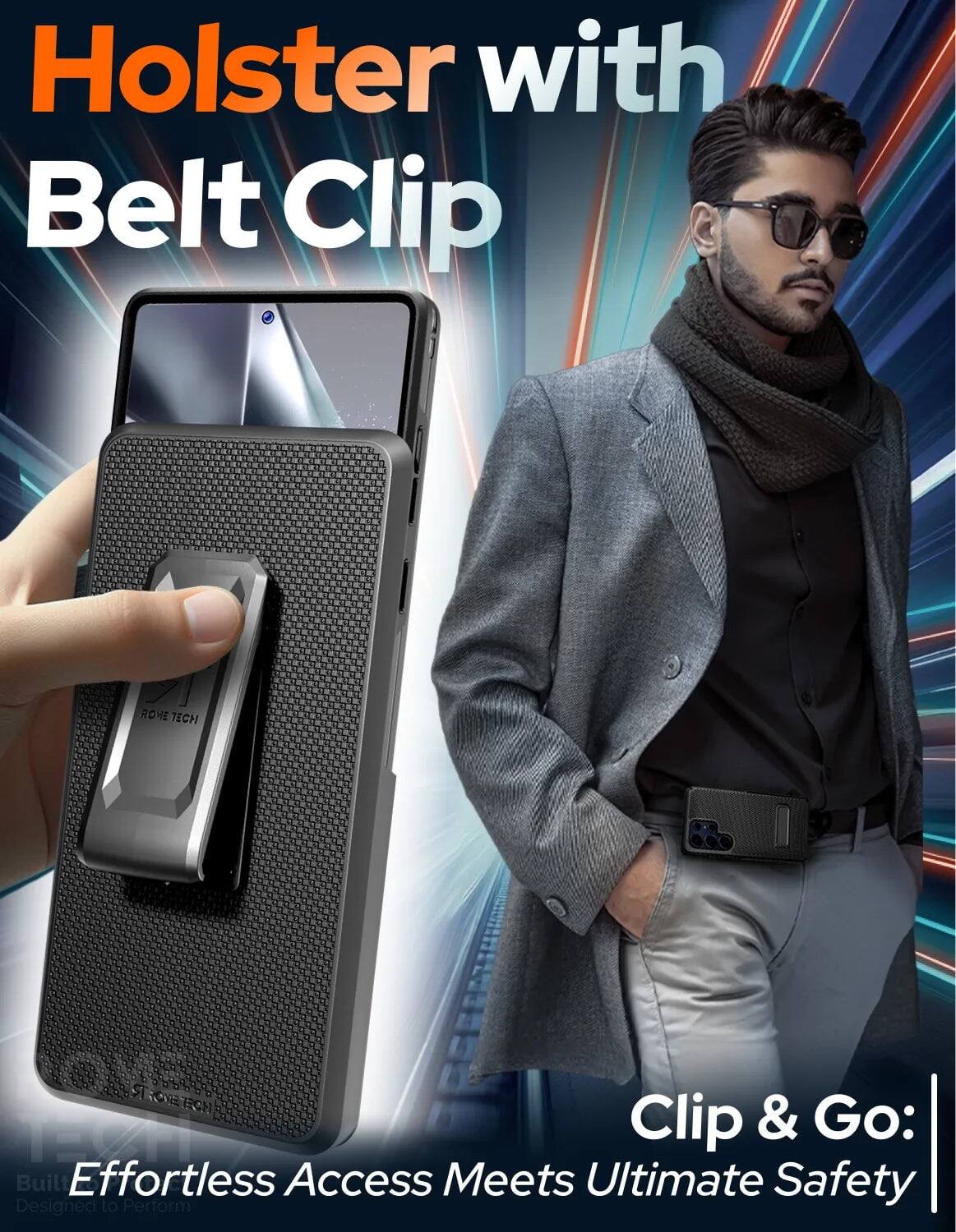 Holster with Belt Clip

Clip & Go: Effortless Access Meets Ultimate Safety

Built to Perform