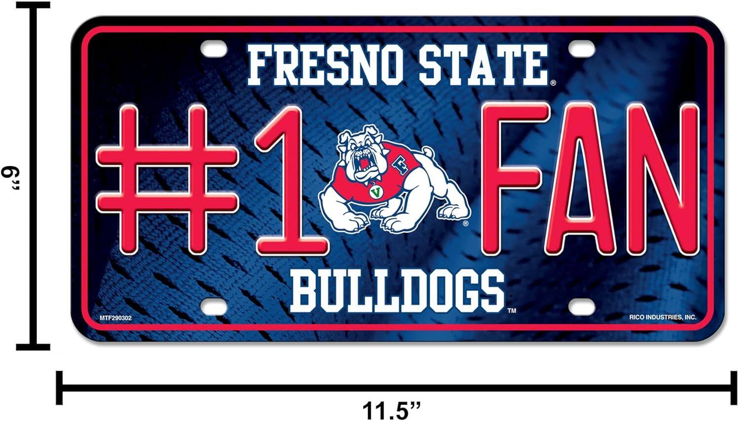 FRESNO STATE  
#1 FAN  
BULLDOGS  

RICO INDUSTRIES, INC.  

MFT290302  

11.5"