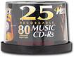Front Detail. Memorex - 25-Pack Music CD-R Digital Audio Discs.