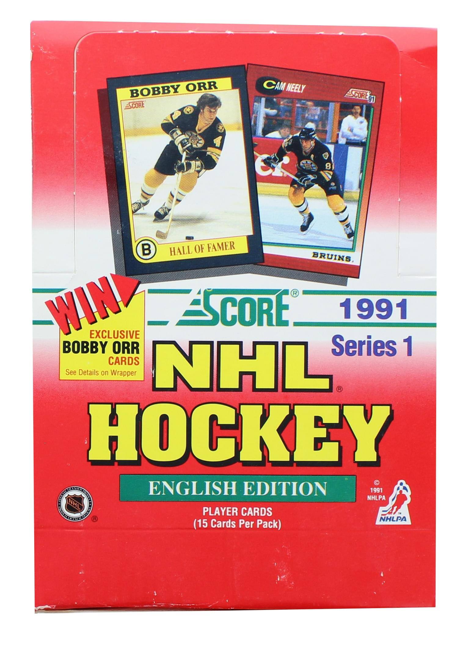 NHL - 1991-92 Score Hockey Series 1 Wax Box - Red