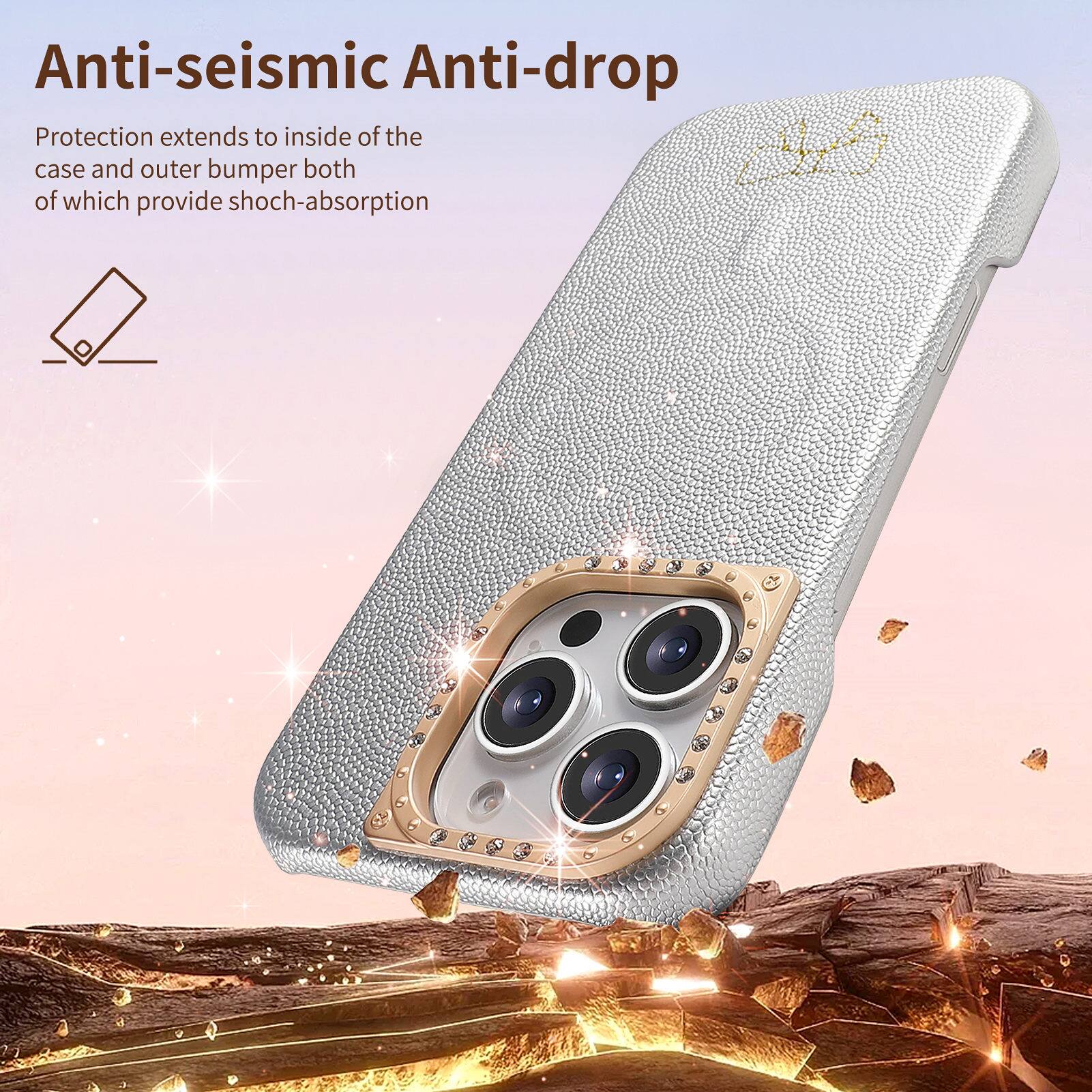 Anti-seismic Anti-drop Protection extends to inside of the case and outer bumper both of which provide shock-absorption