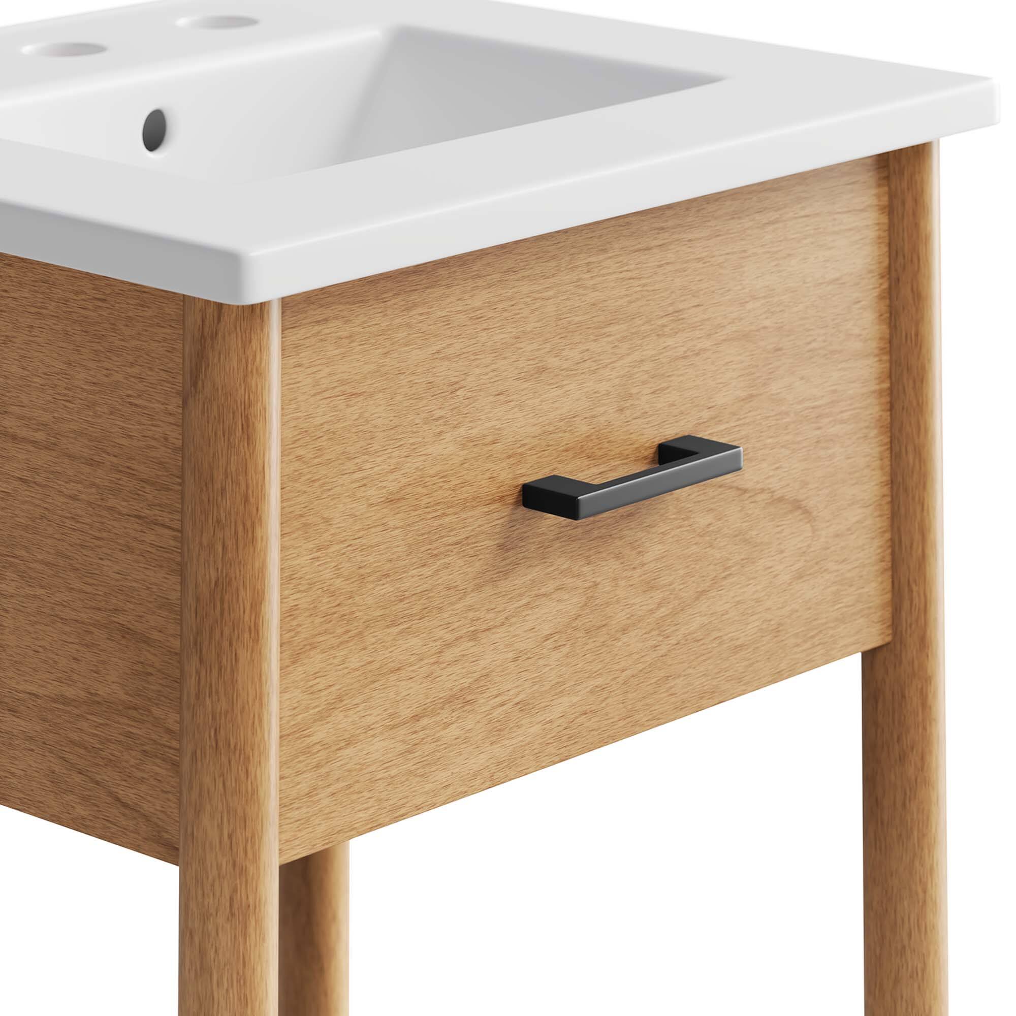 Alt View 5. Modway - Zaire Bathroom Vanity Basin Included by Modway - Natural White.