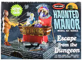 Skill 2 Model Kit Haunted Manor "Escape from the Dungeon" Diorama Set 1/12 Scale Model by Polar Lights - Multicolor