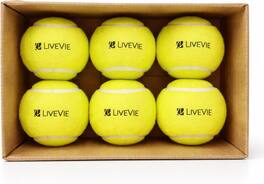 LIVEVIE - Professional Cricket Tennis Balls- Pack of 6 - Green