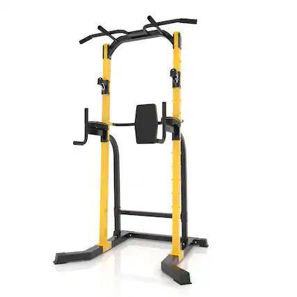 Front. Ainfox - Ainfox Pull Up Bar Station Power Tower for Home Gym Multi-Function Strength Training Workout Equipment - yellow.