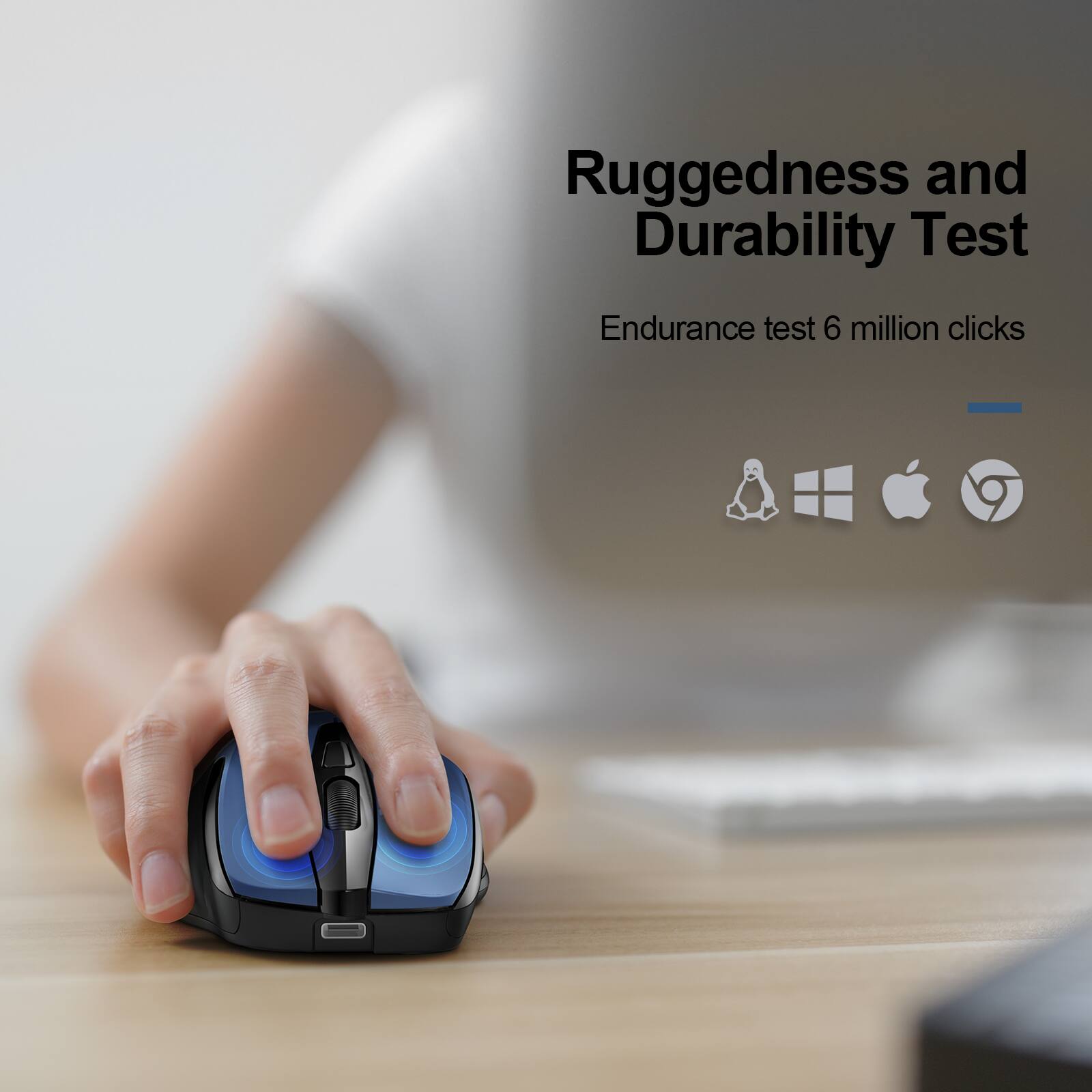 Ruggedness and Durability Test  
Endurance test 6 million clicks