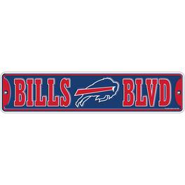 Fan Creations - Buffalo Bills 4" x 18" Team Boulevard Metal Sign - Multicolor