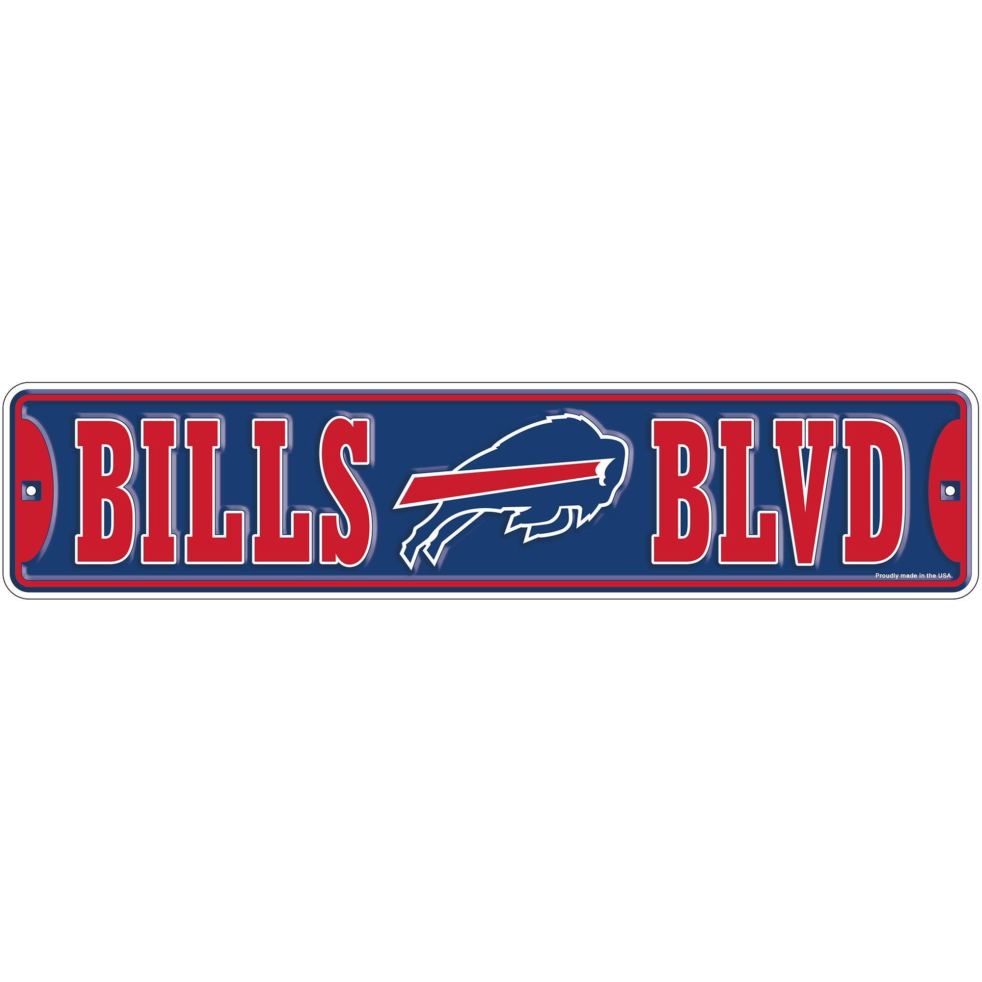 Buffalo Bills 4" x 18" Team Boulevard Metal Sign