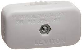 Leviton - Feed-Thru Rotary Switch Single Pole 6A 125V (C24-00423-3KW) - White
