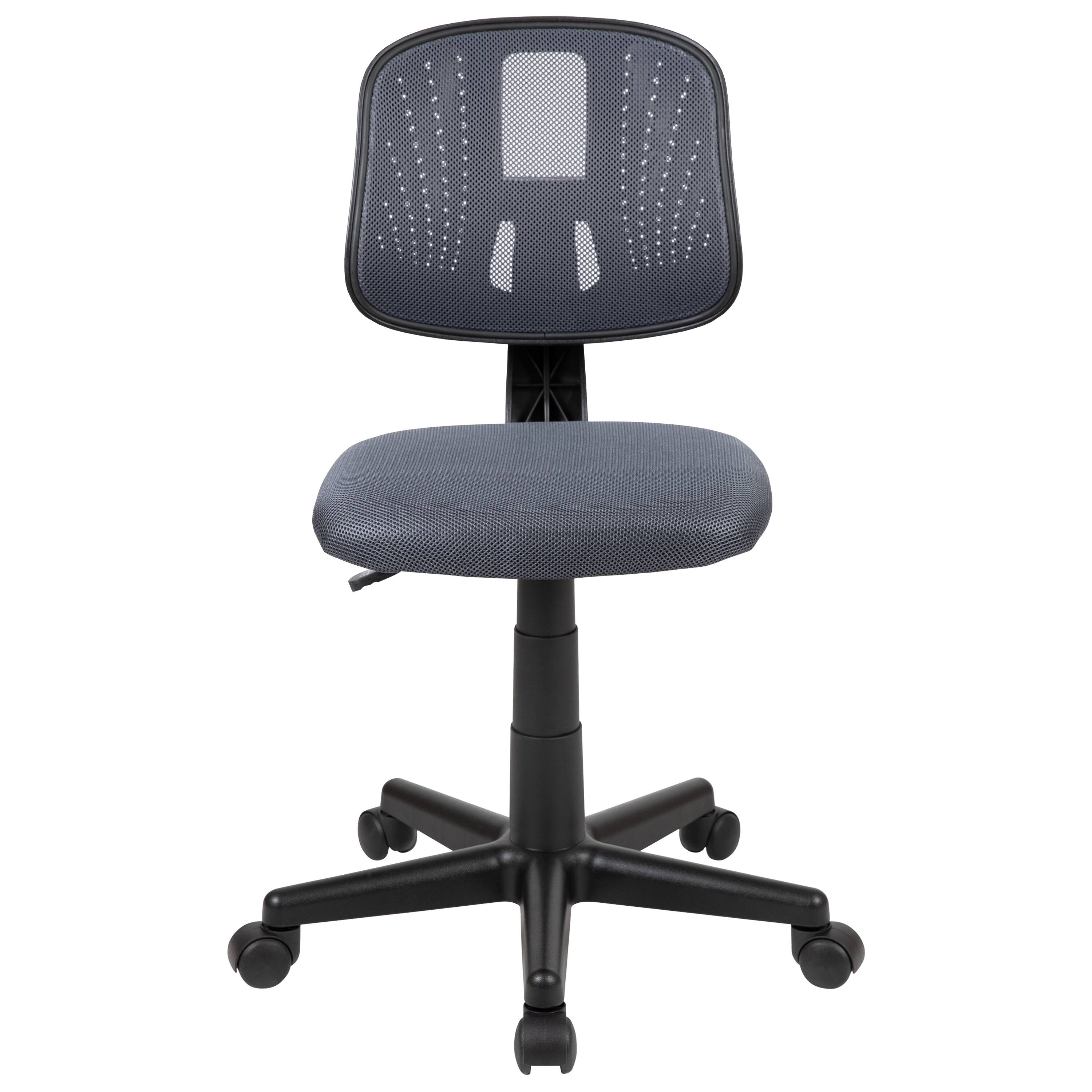 Alt View 7. Emma + Oliver - Mid-Back Mesh Swivel Task Office Chair with Pivot Back - Gray.