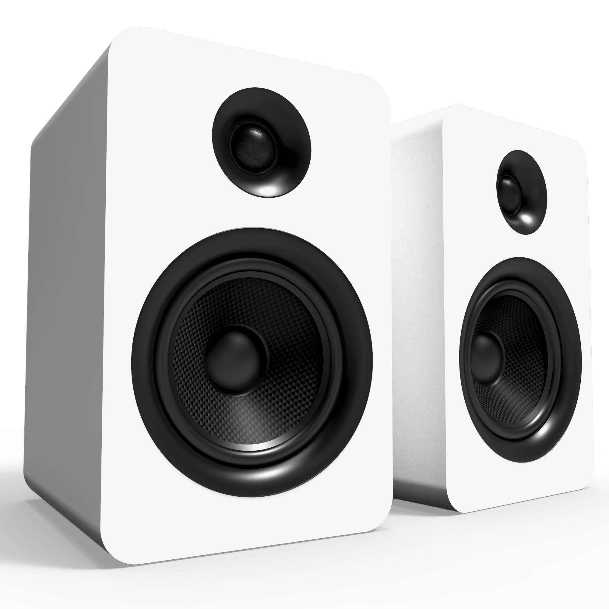 Angle. Kanto - Kanto YUP6 Passive Bookshelf Speakers - Pair - White.