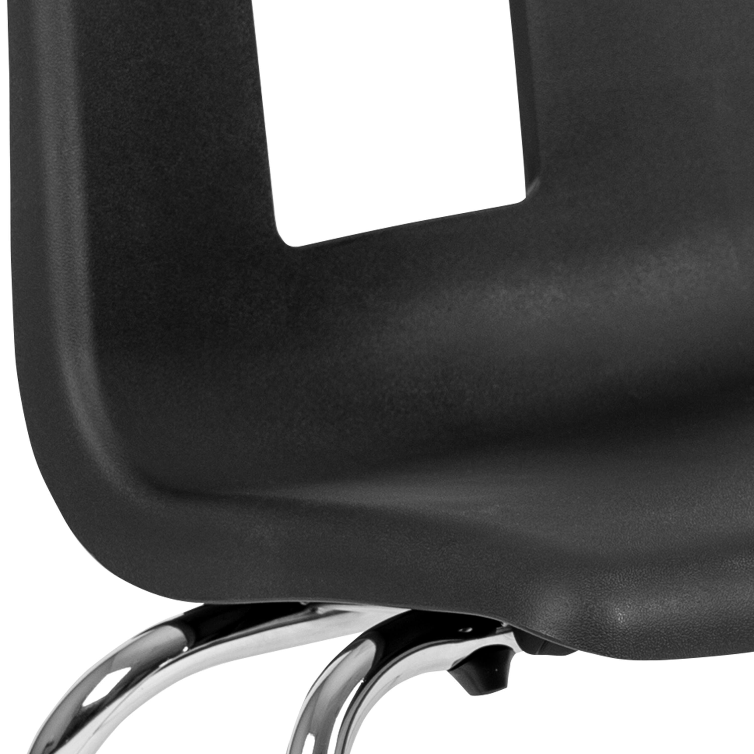 Alt View 8. Emma + Oliver - 4-pack Student Stack School Chair - 16-inch - Black.