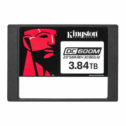 Kingston TECHNOLOGY
DC 600M
2.5" SATA REV 3.0 (6Gb/s)
3.84 TB
Warranty Void If Removed