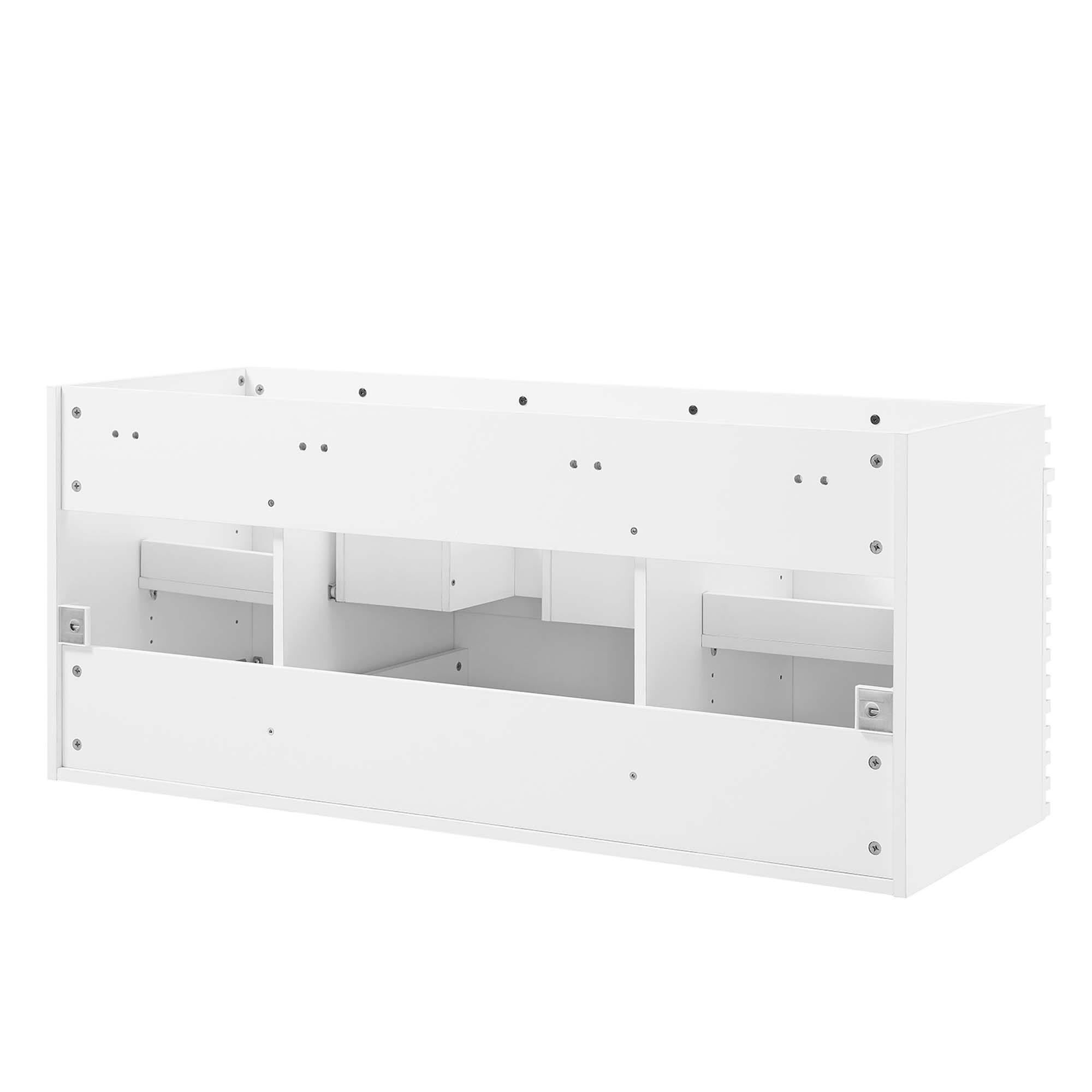 Alt View 3. Modway - Render 48" Wall-Mount Bathroom Cabinet Basin Not Included by Modway - White.