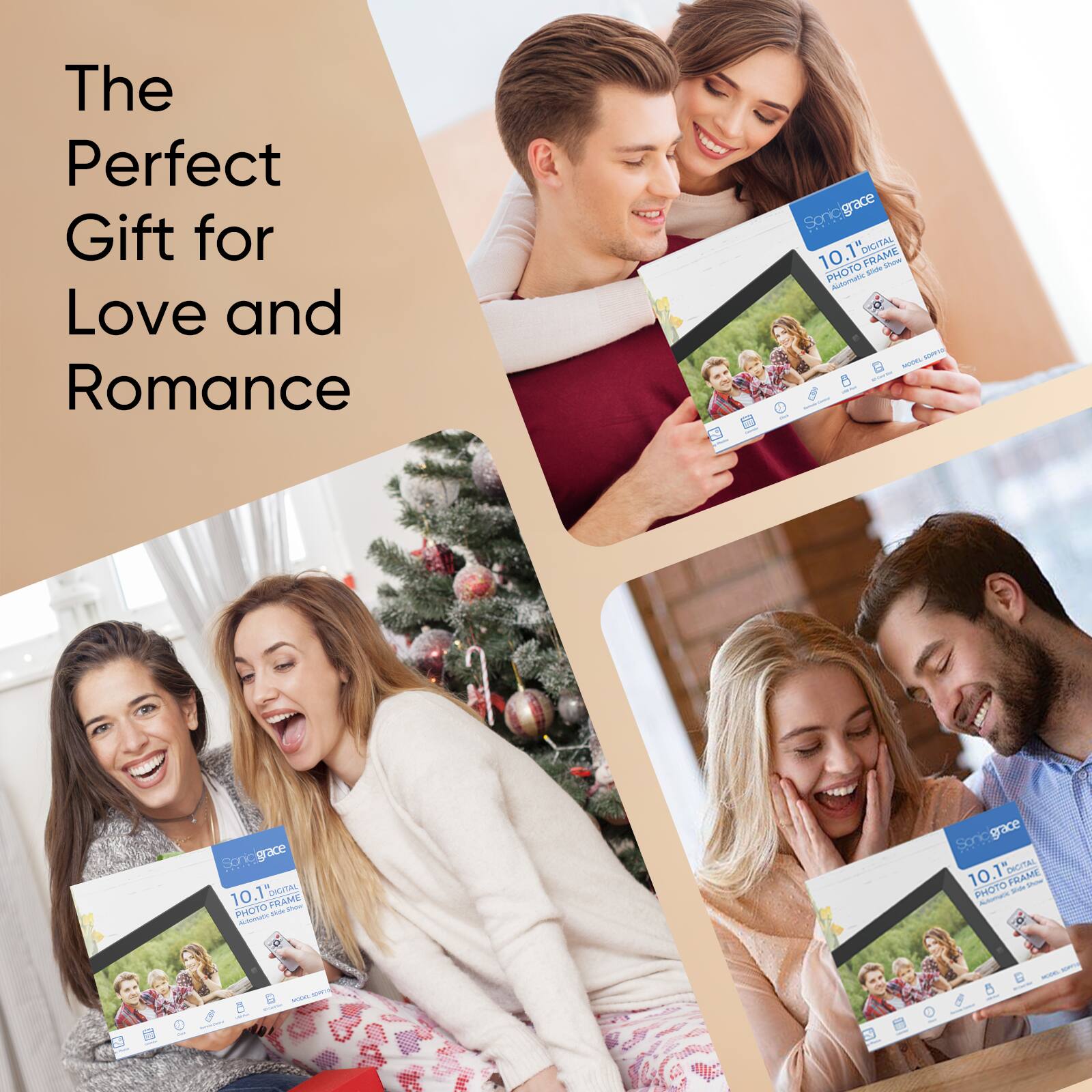 The Perfect Gift for Love and Romance
Sonic grace
10.1 DIGITAL PHOTO FRAME
Sonic grace
10.1 DIGITAL FRAME - PHOTO
Sonic grace
10.1 DIGITAL FRAME PHOTO