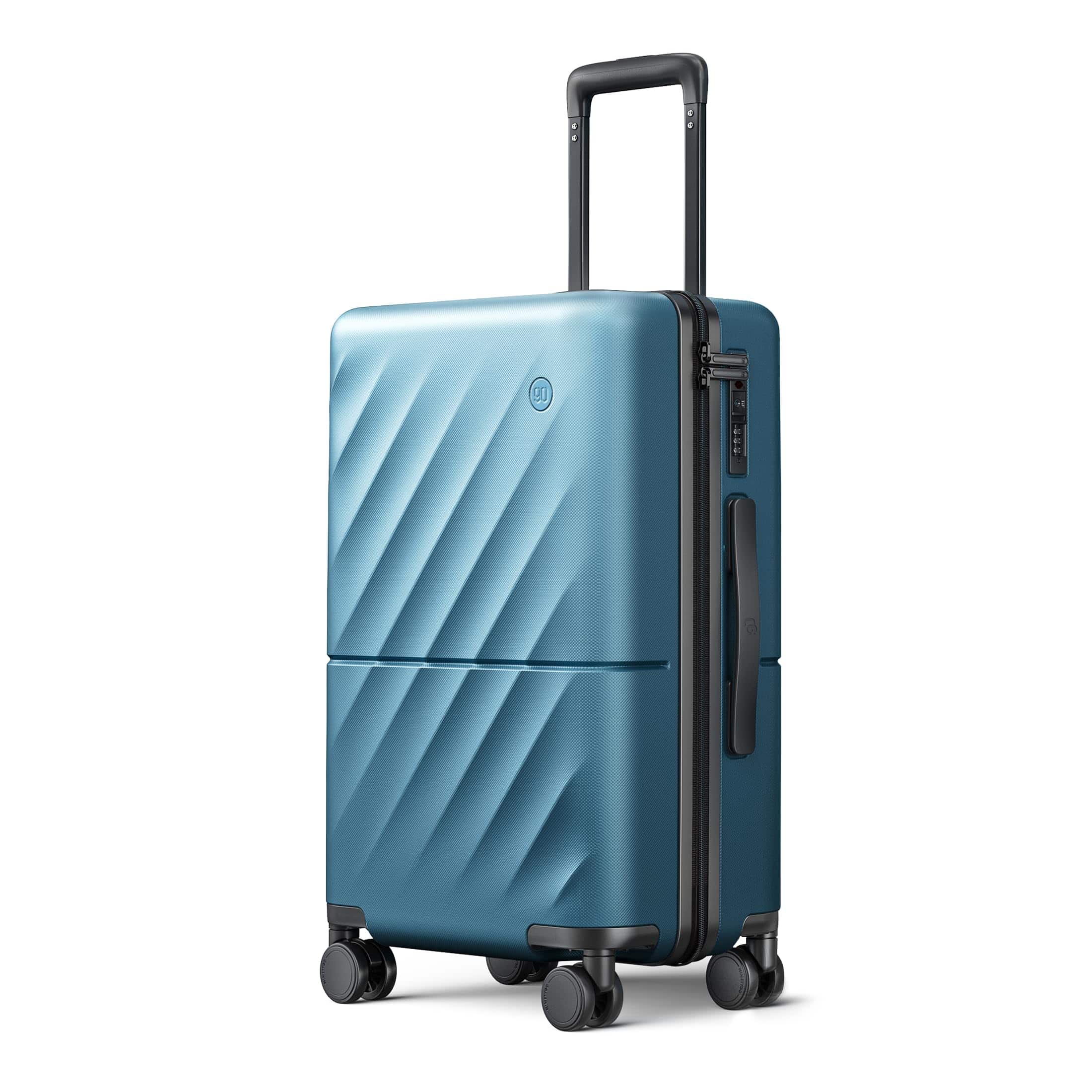 Vulpecula Spade - Carry On Suitcase, 20 Inch Carry-On Luggage with Double Spinner Wheels, Anti-Burst Zipper, Hard Case PC Suitcase Carry - 03-Topaz Blue (Hudson)