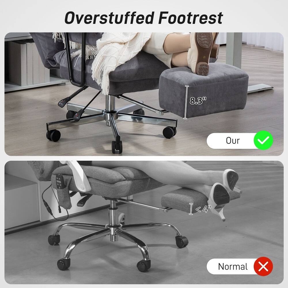 Overstuffed Footrest

8.3"

Our

<4"

Normal