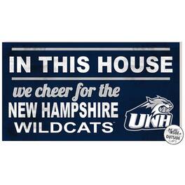 Jardine - New Hampshire Wildcats 11" x 20" Indoor/Outdoor In This House Sign - Blue
