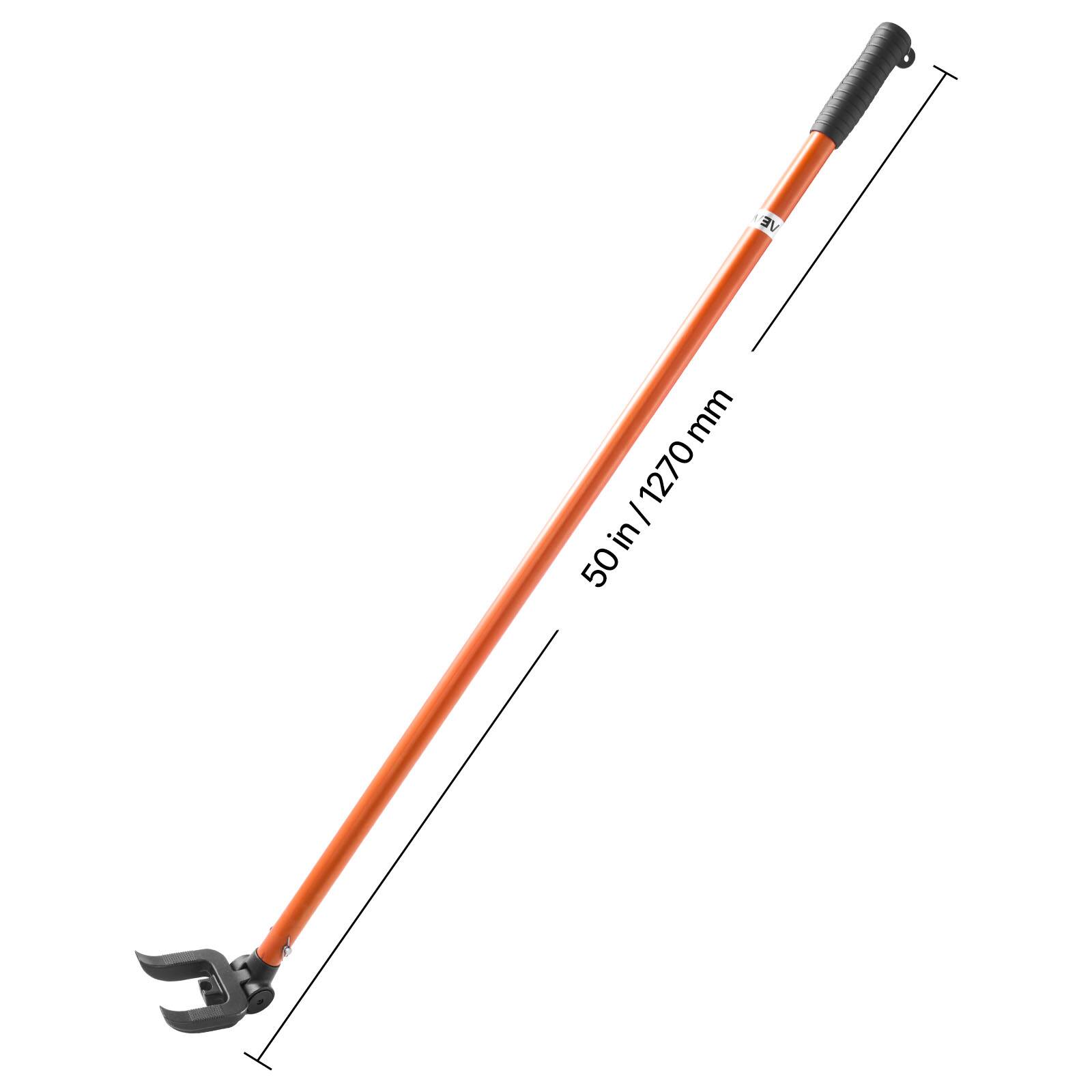 Alt View 4. VEVOR - Pallet Buster Tool, 44 Inch Carbon Steel Handle Wrecking Pry Bar, 2000 lbs Weight Capacity, Heavy Duty Deck Board - Orange.