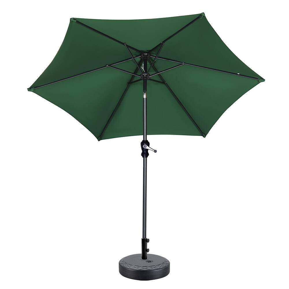 Left. Ainfox - Ainfox 7.5ft Patio Umbrella With Argyle umbrella base - Green.
